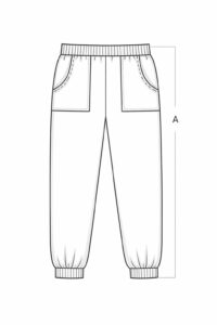 Pantalon en laine de yak en detail