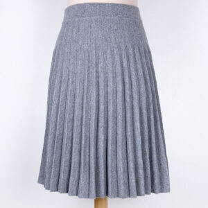 Jupe 100% Cachemire Ecureuil grise - Vente privée A Poil Cashmere