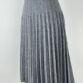 Grey Mi-long Pleated Wool Skirt knitwear Sophie