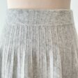 Light Gray Pleated short Wool Skirt - Kelly 02