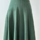 Knit skirt merino wool, pleated mid-length in dark green – Erica