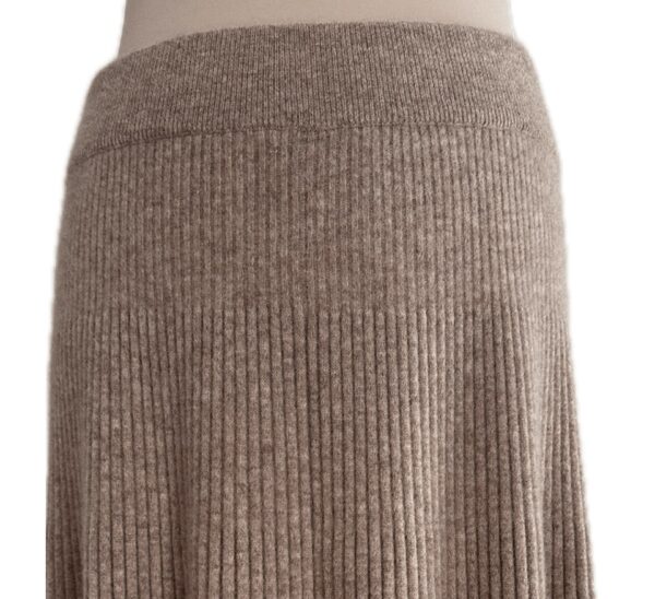 Jupe laine femme beige - Louise Elégance détails tricot Jupe laine femme beige - Louise Elégance détails tricot