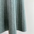 Green Wool Dress with Long Sleeves - Michelle, Flared Pleated Silhouette, details below