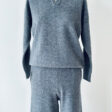 Sweater and Pants Set - Women's Knit Wool Pants Set - 100% Natural Wool - Two-Piece Merino Wool Set - Pauline