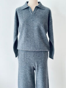 Sweater and Pants Set - Women's Knit Wool Pants Set - 100% Natural Wool - Two-Piece Merino Wool Set - Pauline