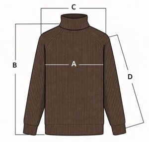 Sweater avec mesures techniques