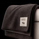 Couverture en laine de yak naturelle double face